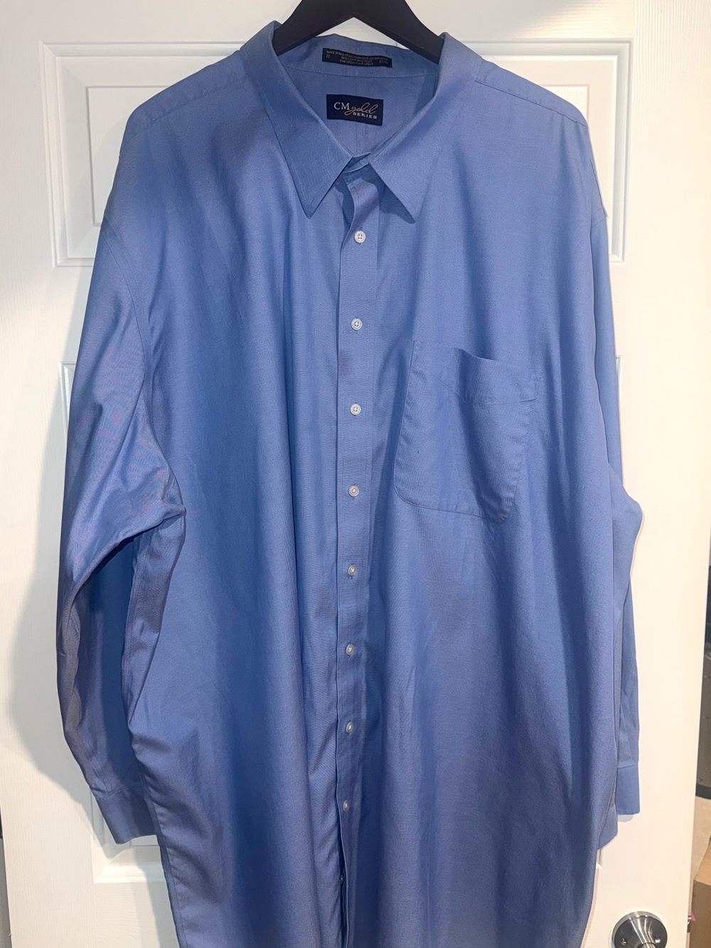 JM Collection Men's Long-Sleeve Blue Dress Shirt